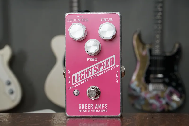 lightspeed guitar pedal Greer Lightspeed Organic Overdrive Pink/White