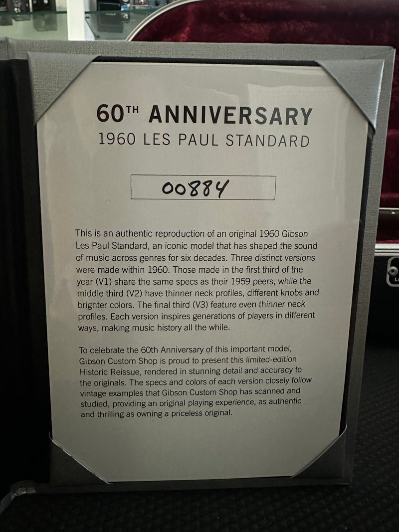 Gibson Custom Shop 60th Anniversary '60 Les Paul Standard Reissue V2