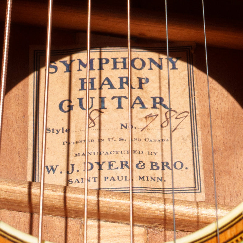 Rare, Holy Grail 1913 Larson Dyer Style 8 Harp Guitar