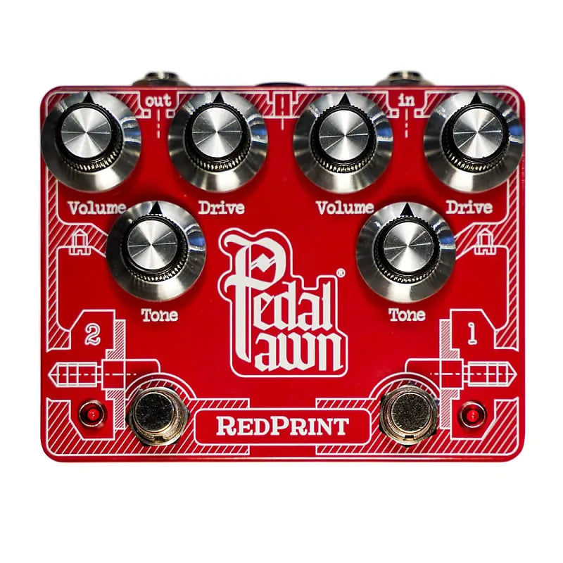 Pedal Pawn Red Print